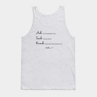 Ask, Seek Knock Tank Top